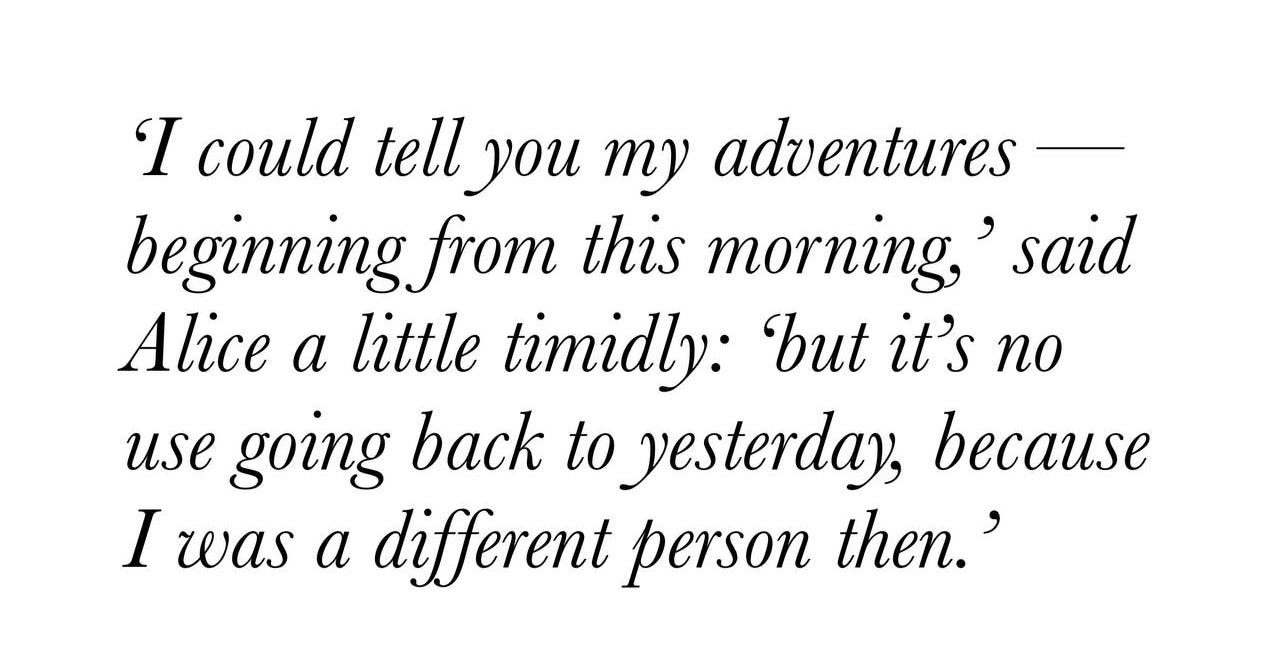 I Was A Different Person Then