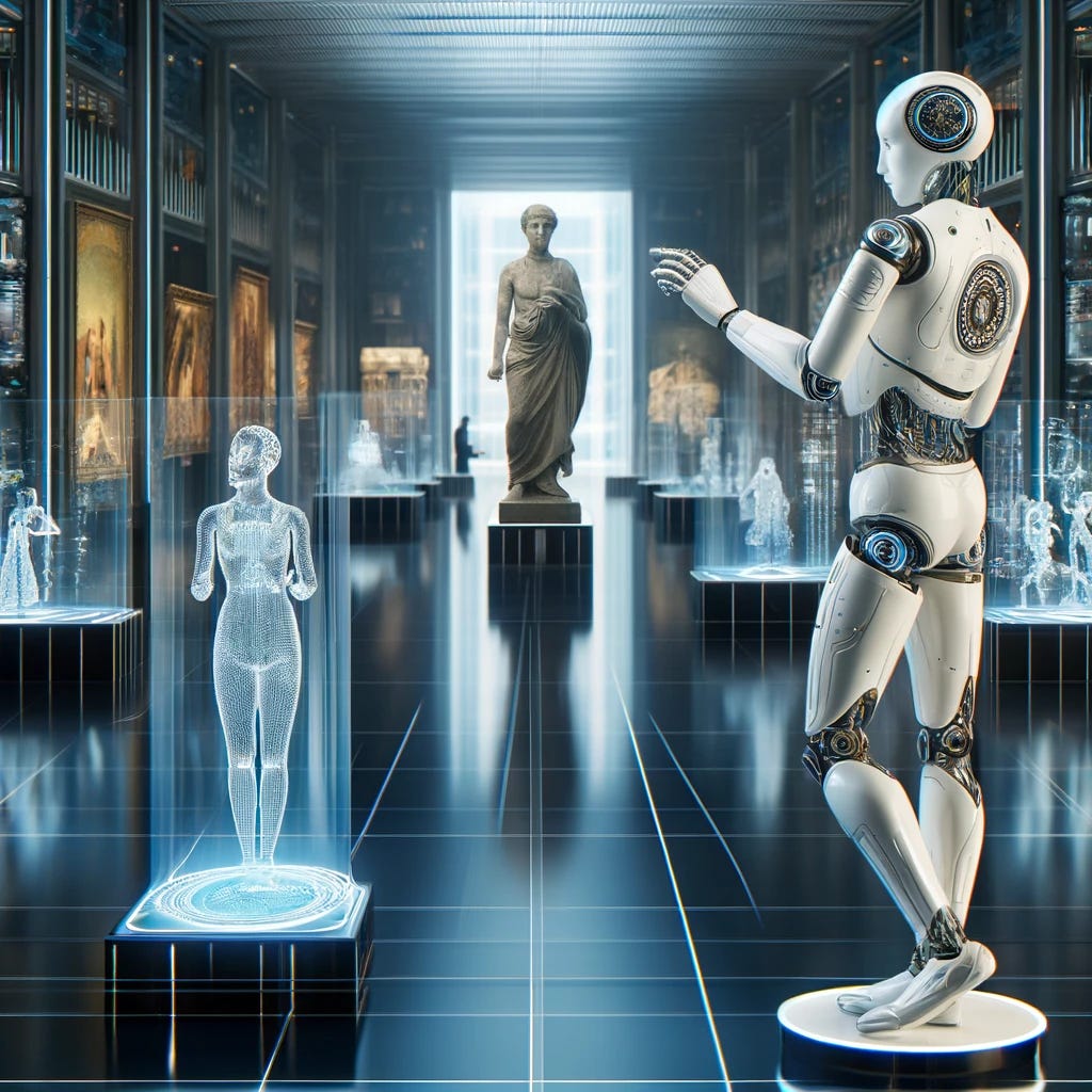 Museum with robot