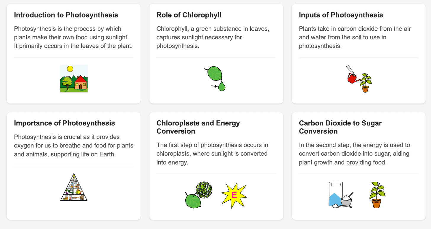 Accessible storyboard example