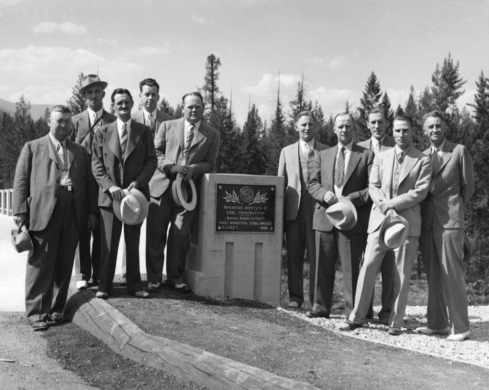 [West Glacier Bridge Dedication, 1938].