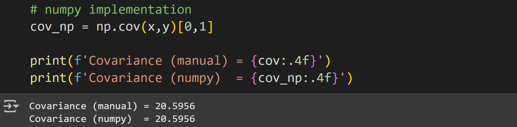 numpy python: calculating auto-covariance - askpython... Two-variable dependence part 1: Covariance