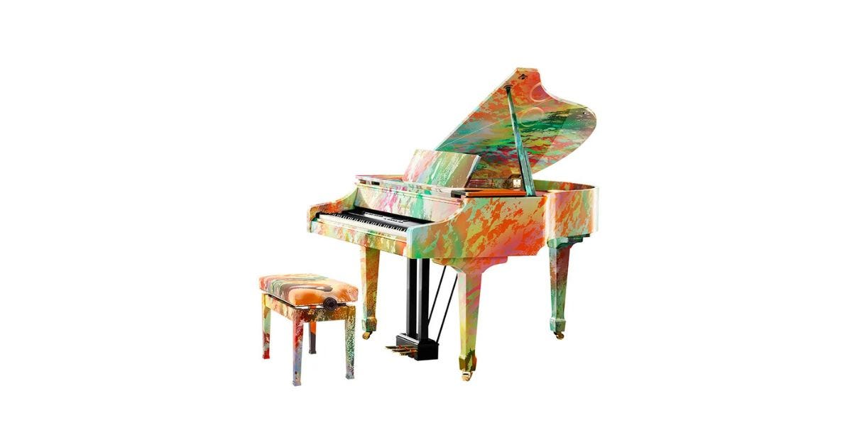  Roland DG x Roland: art-wrapped digital grand piano showcases print applications