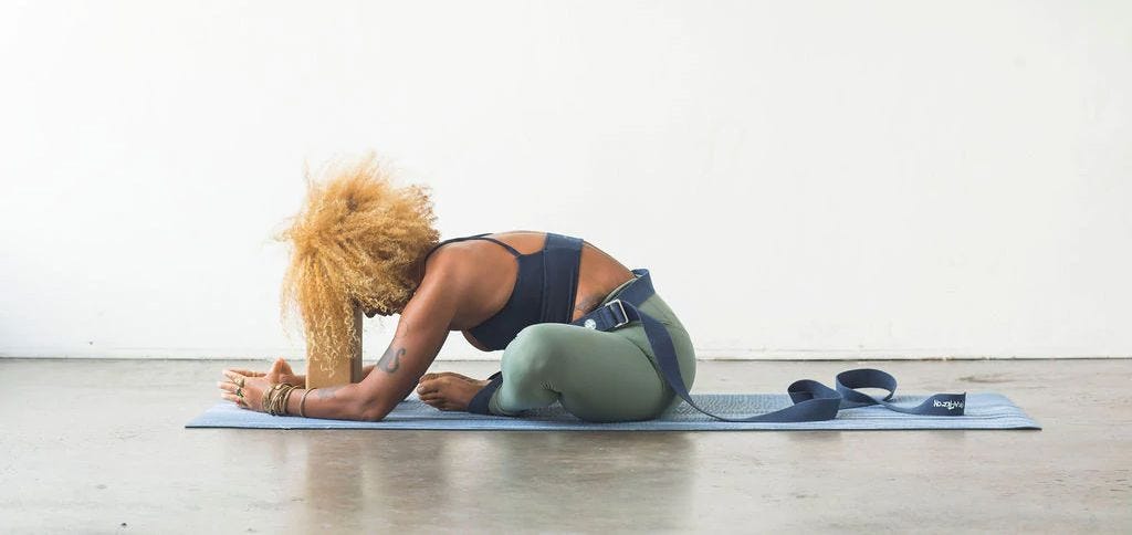 Restorative Yoga with block and strap