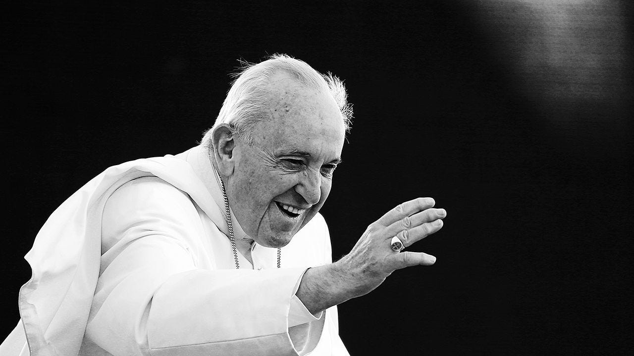 Pope Francis waves as he arrives for his weekly audience in St. Peter's Square, Vatican City, Vatican on September 26th 2018