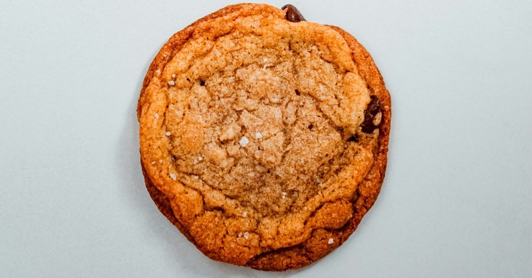 brown cookie on white table
