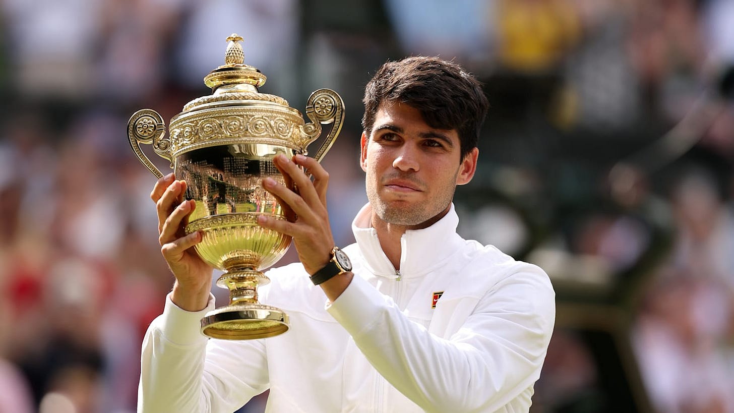 Carlos Alcaraz retained his Wimbledon title with a straight-sets win over Novak Djokovic