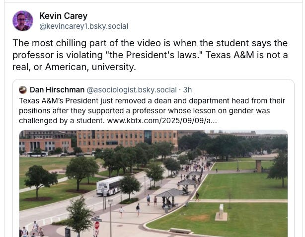An Academic Freedom Outrage at Texas A&M