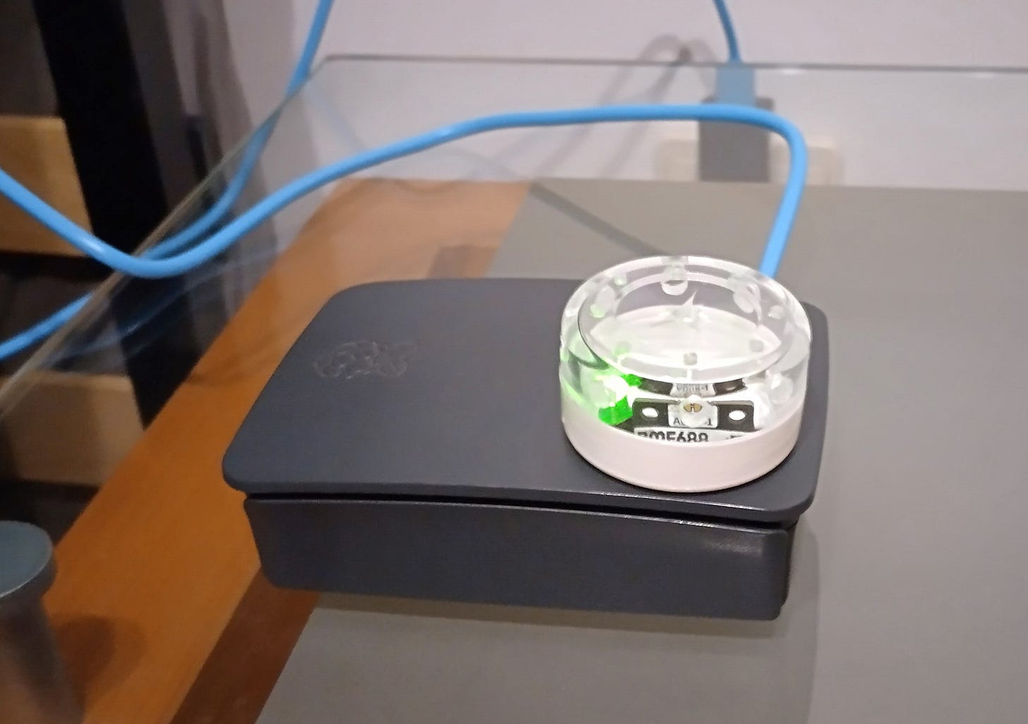 Raspberry Pi protype with the cosmetic jar covering the BME688 sensor board.