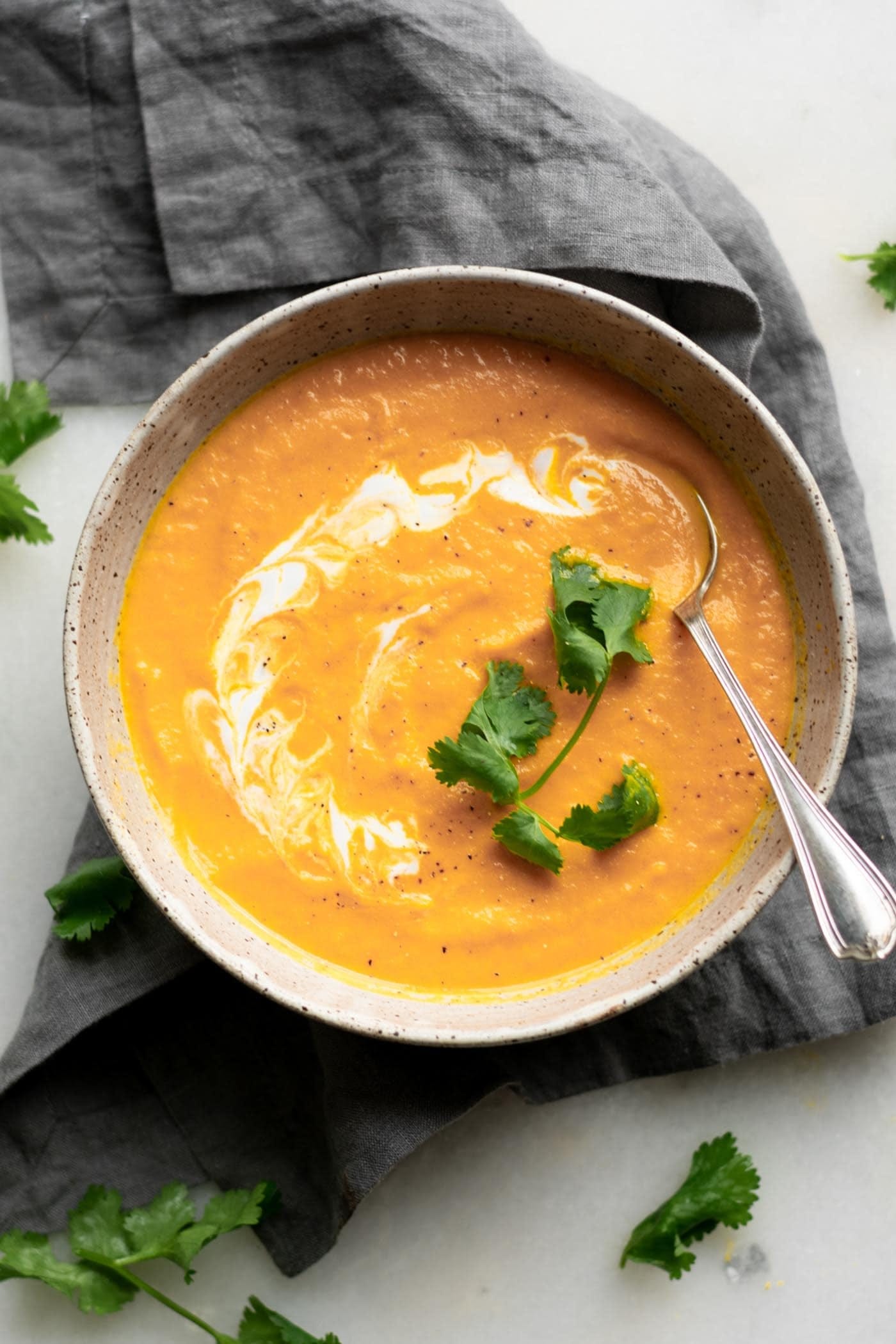 Coconut Ginger Carrot Soup - Running on Real Food