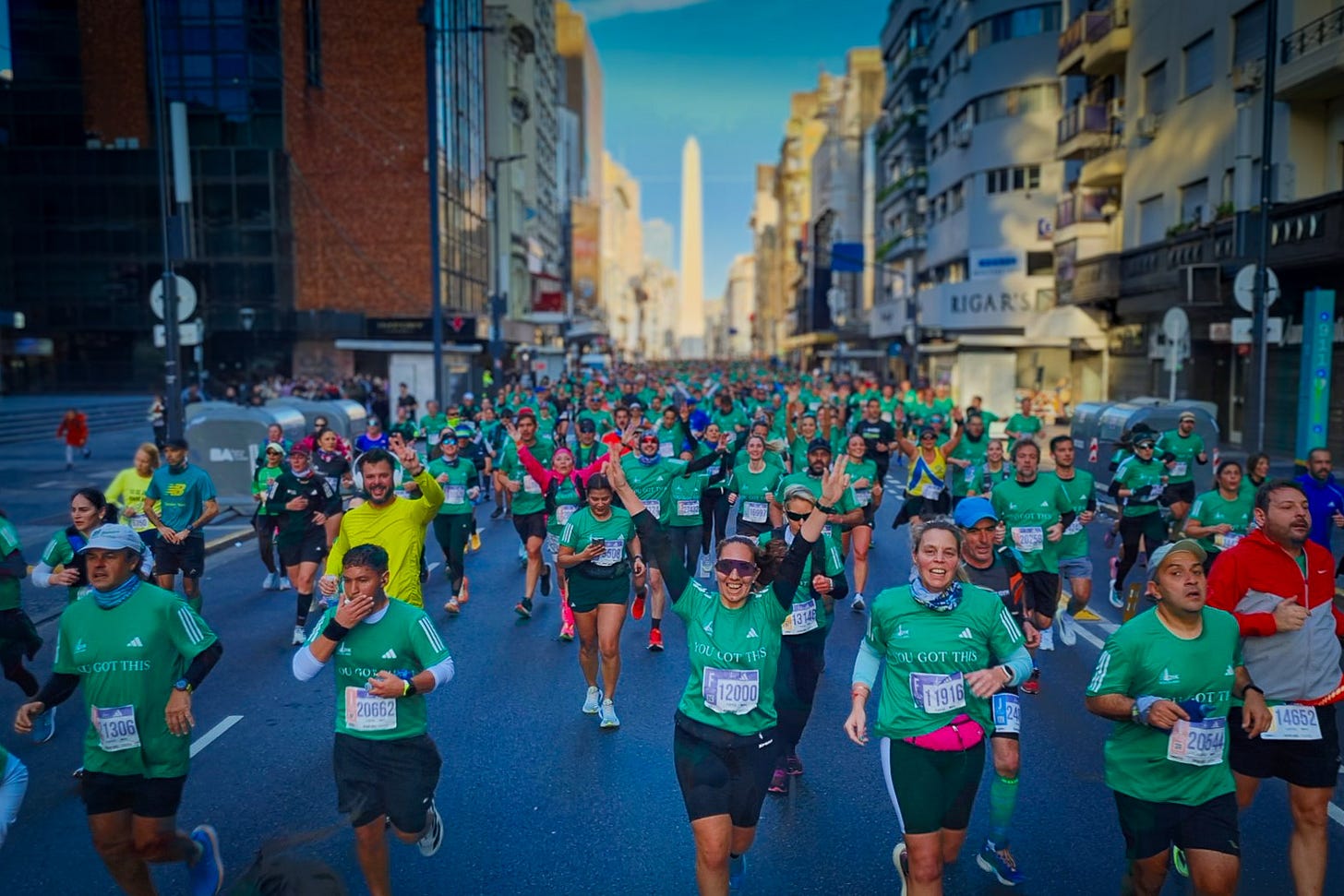 Obelisk is one of the main landmarks in central Buenos Aires.