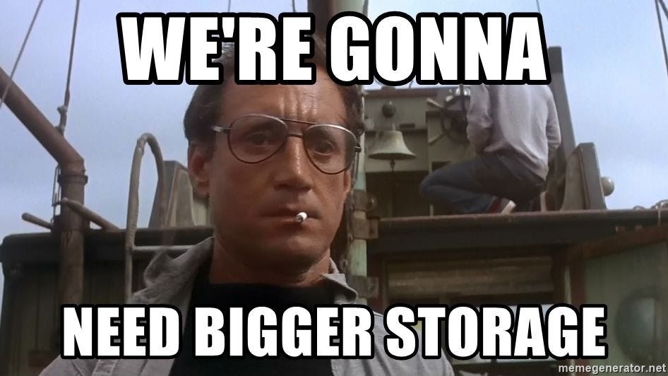We're gonna need bigger storage - Jaws Meme | Weather memes, Cold ...