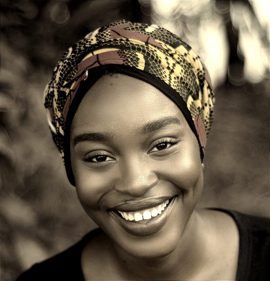 smiling woman wearing turban