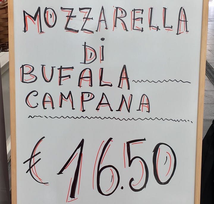 Mozzarella for sale in Rome