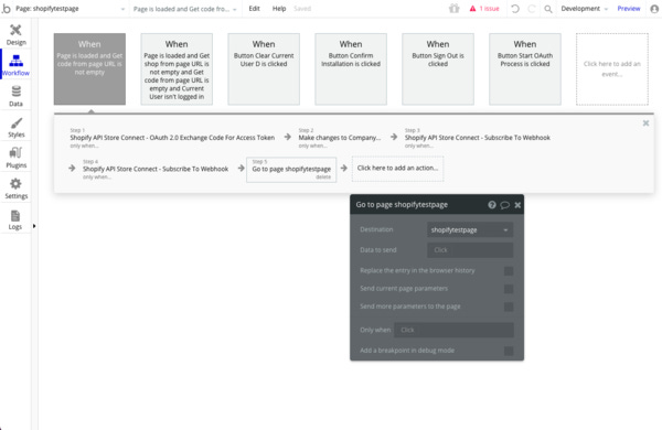 When you have a token, clear the ‘code’ front the current page URL