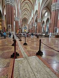 The Basilica of San Petronio in Bologna (1655), Italy, features Cassini's Meridian Line, a long brass and copper rail in the floor, where a ray of sunlight through a ceiling hole marks the equinoxes and solstices, with the spring equinox marking a specific point on the line