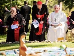 Pope Francis and team celebrate the Pachamama in the Vatican (source: National Catholic Register)