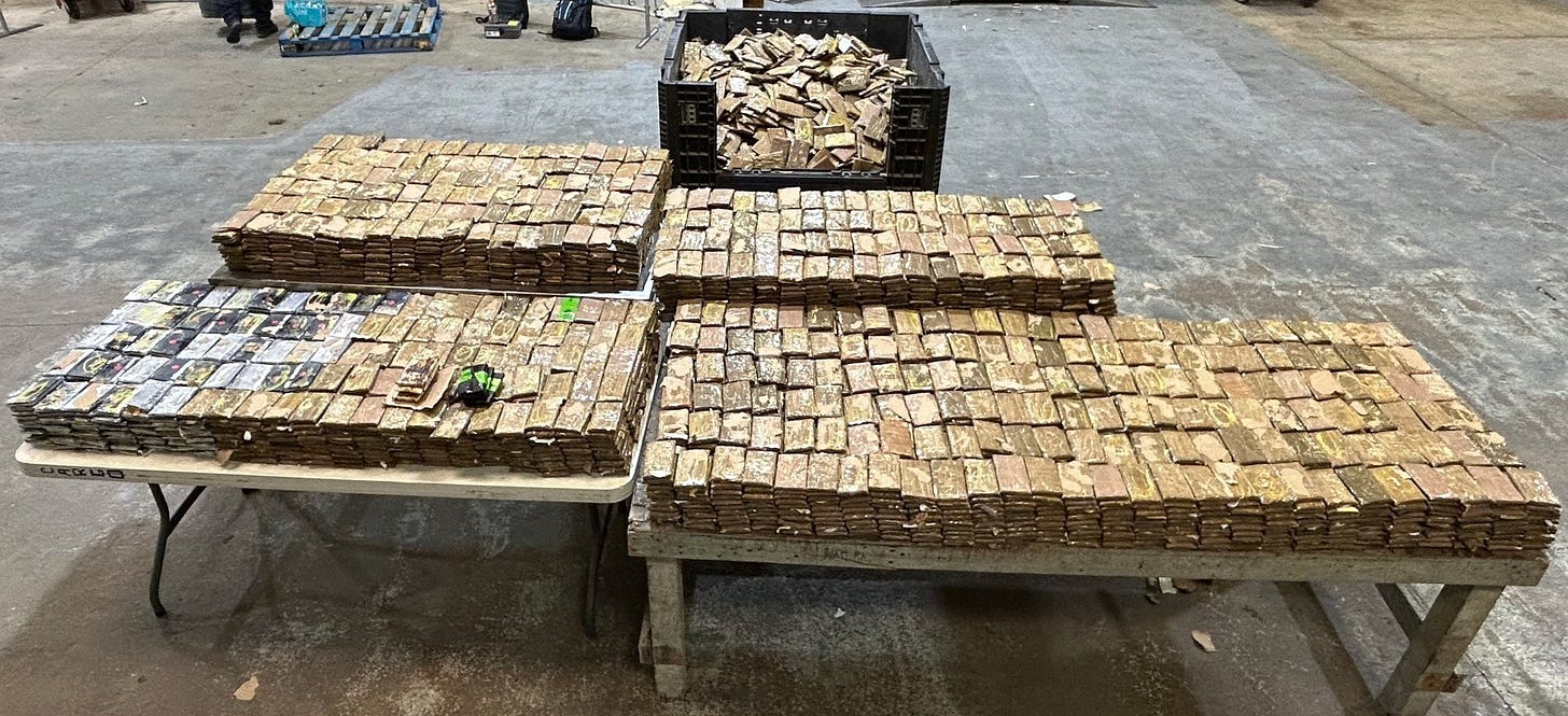 CBP Officers seized more than 2.200 pounds of heroin and meth - worth almost $20 million at the Pharr International Bridge (Feb 4, 2025) CBP Officers seized more than 2.200 pounds of heroin and meth - worth almost $20 million at the Pharr International Bridge (Feb 4, 2025)