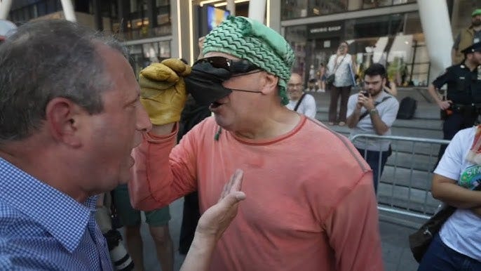 Brad Lander CONFRONTED, Flag RIPPED at MSG protest of RSS Speaker in NYC  August 29, 2026