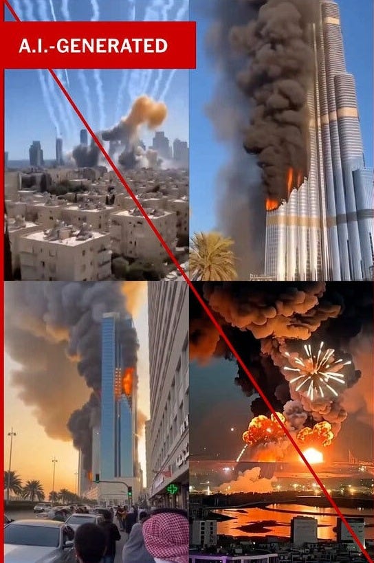 A.I. Videos Distort Damage From Iranian Strikes