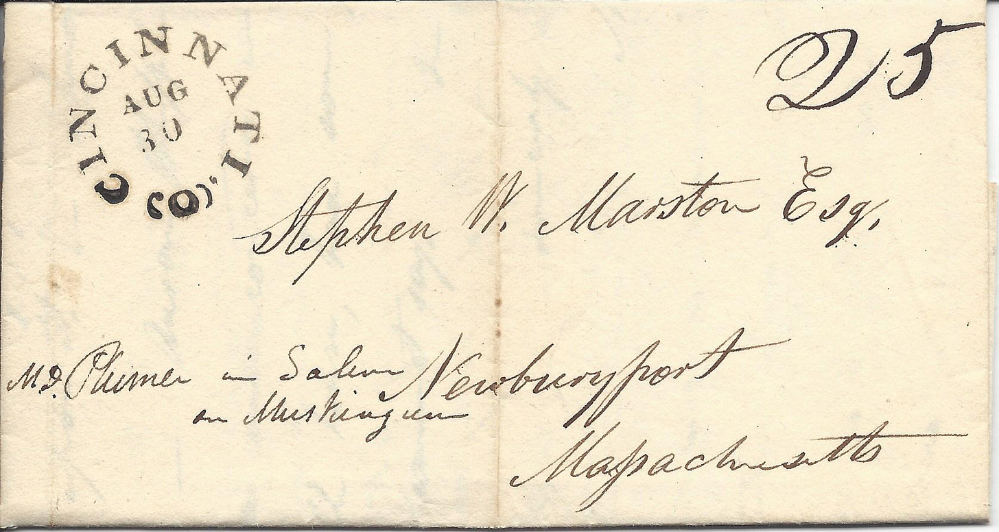 1819 folded letter 1819 folded letter