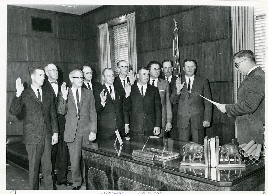 Hop Commission swearing-in, 1966 Hop Commission swearing-in, 1966