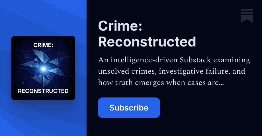 Crime: Reconstructed | Morgan Wright | Substack