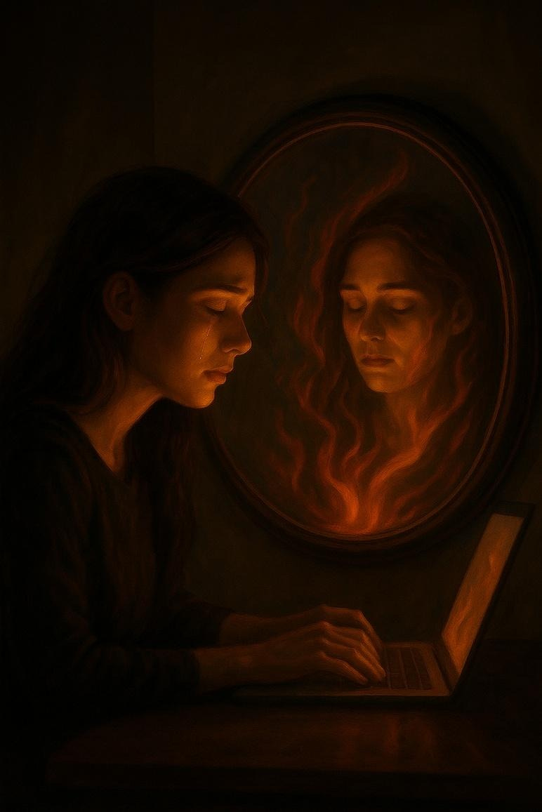 A person looking at a mirror

AI-generated content may be incorrect.