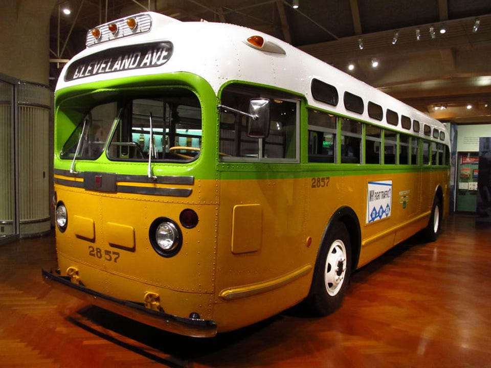 Rosa Parks bus post-restoration
