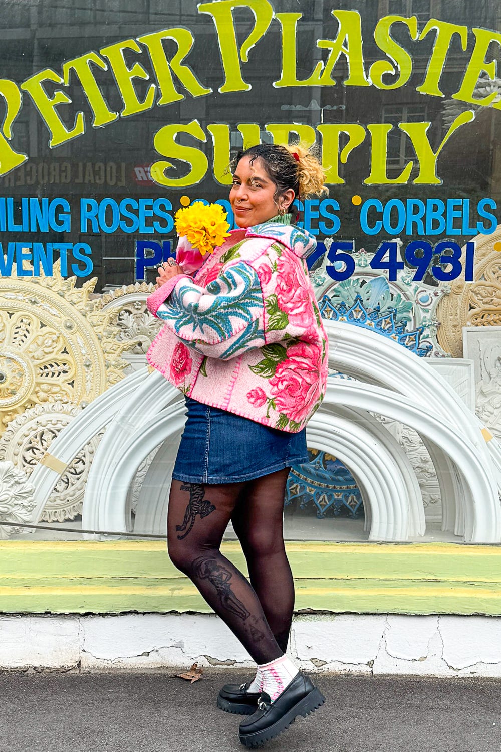 Art project: Upcycled blanket jacket - by Kitiya Palaskas