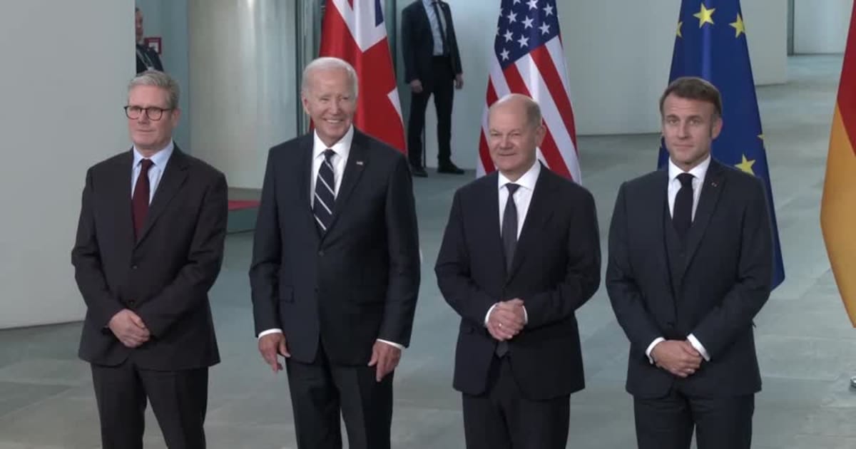 US-Präsident Biden trifft in Berlin Macron, Starmer und Scholz US-Präsident Biden trifft in Berlin Macron, Starmer und Scholz