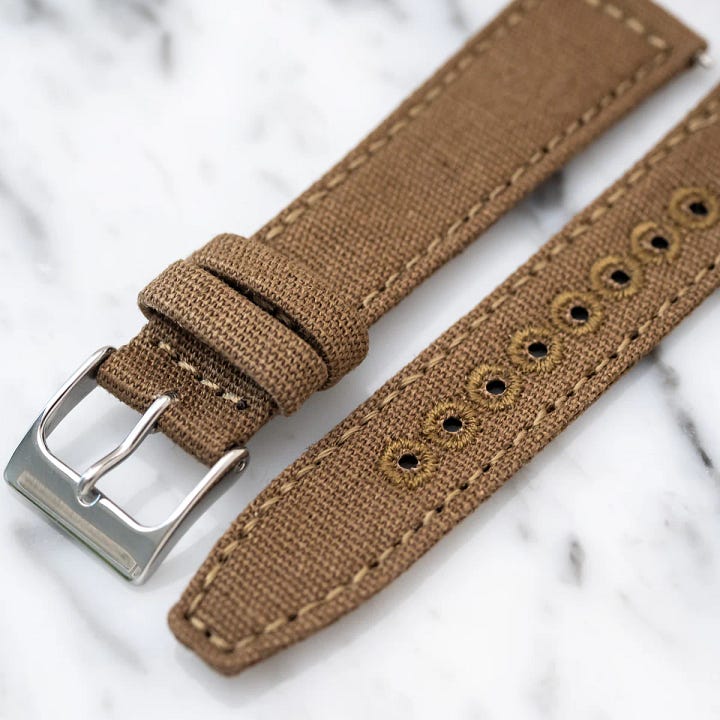 vintage canvas straps.
