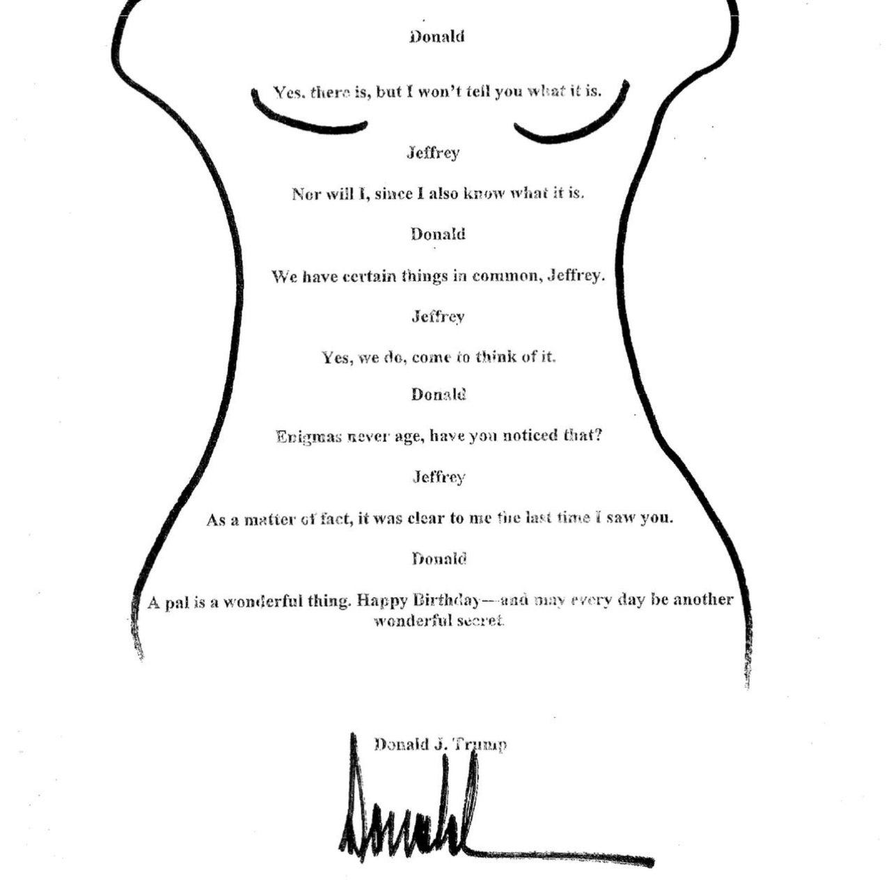 Exclusive | Epstein Birthday Letter With Trump's Signature Revealed - WSJ