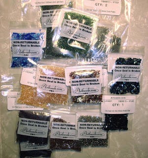 Artbeads.com Toho Seed beads beading blog non-returnable wordless wednesday Artbeads.com Toho Seed beads beading blog non-returnable wordless wednesday
