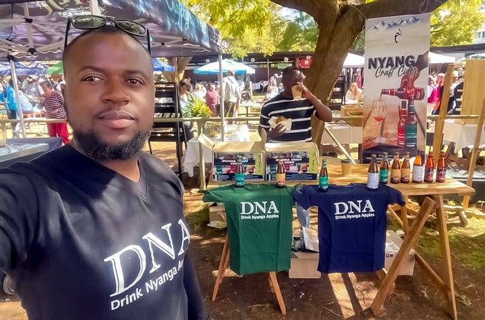 Marlvin Chieza, founder of Nyanga Craft Cider