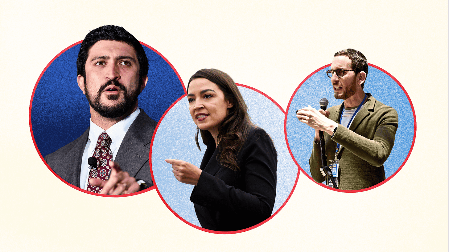 Democrats Greg Casar, Alexandria Ocasio-Cortez, Scott Wiener Democrats Greg Casar, Alexandria Ocasio-Cortez, Scott Wiener