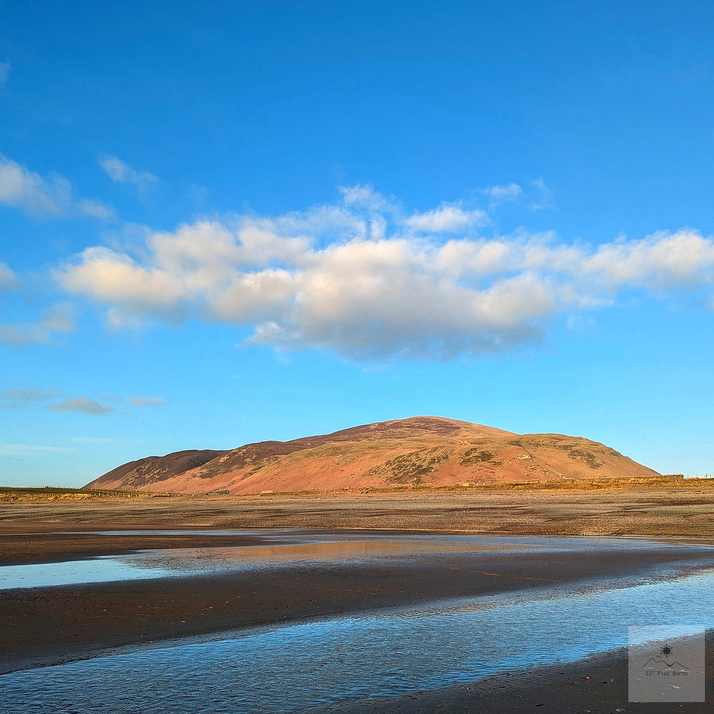 The Marilyn Black Combe which is siutated in the south west of Cumbria, England. Viewed from Silecroft beach