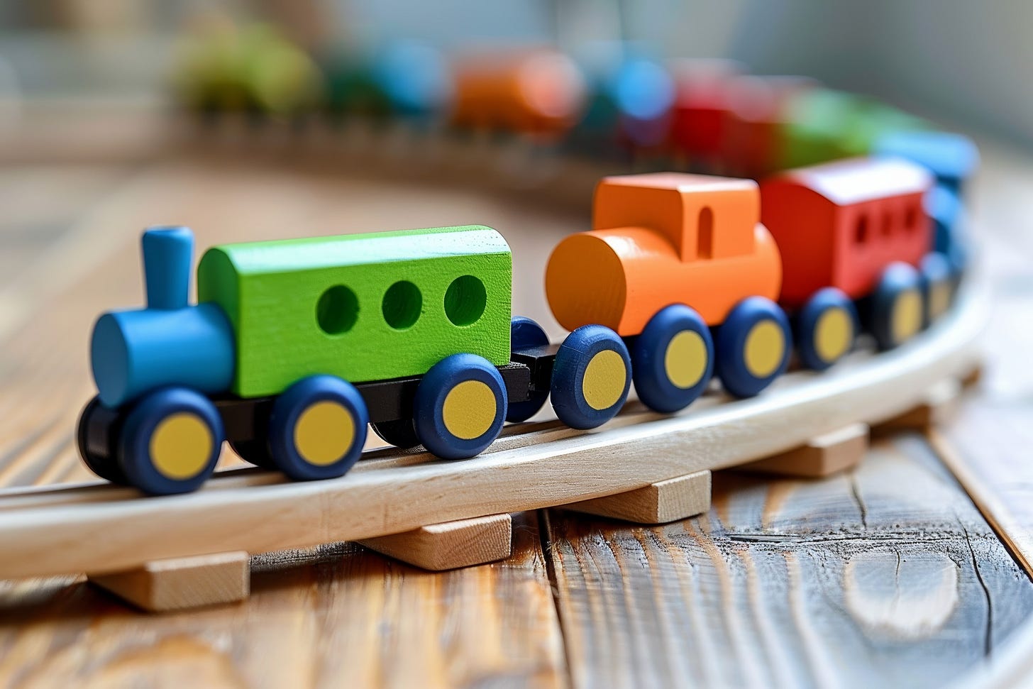 Wooden train tracks