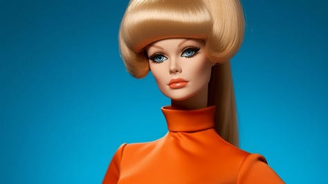 Various Barbie-related images created using Midjourney