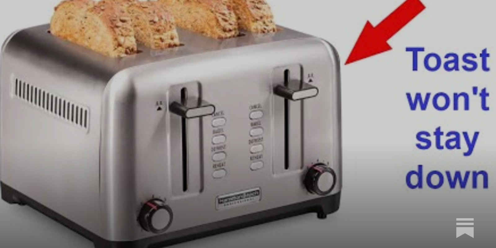 Sunbeam Toaster Lever Won T Stay Down