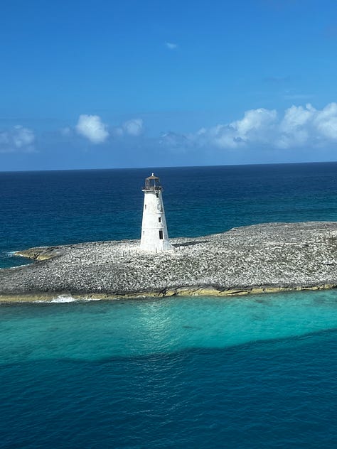 various photos from a carnival cruise to the Bahamas