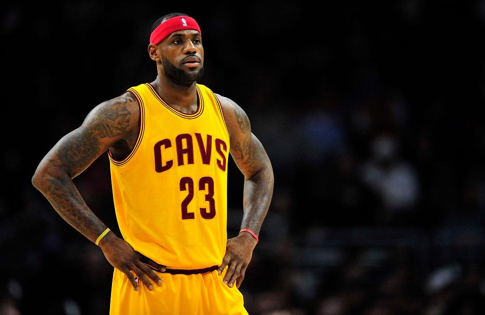 Lebron James getting tense with Cleveland Cavaliers 2017 images