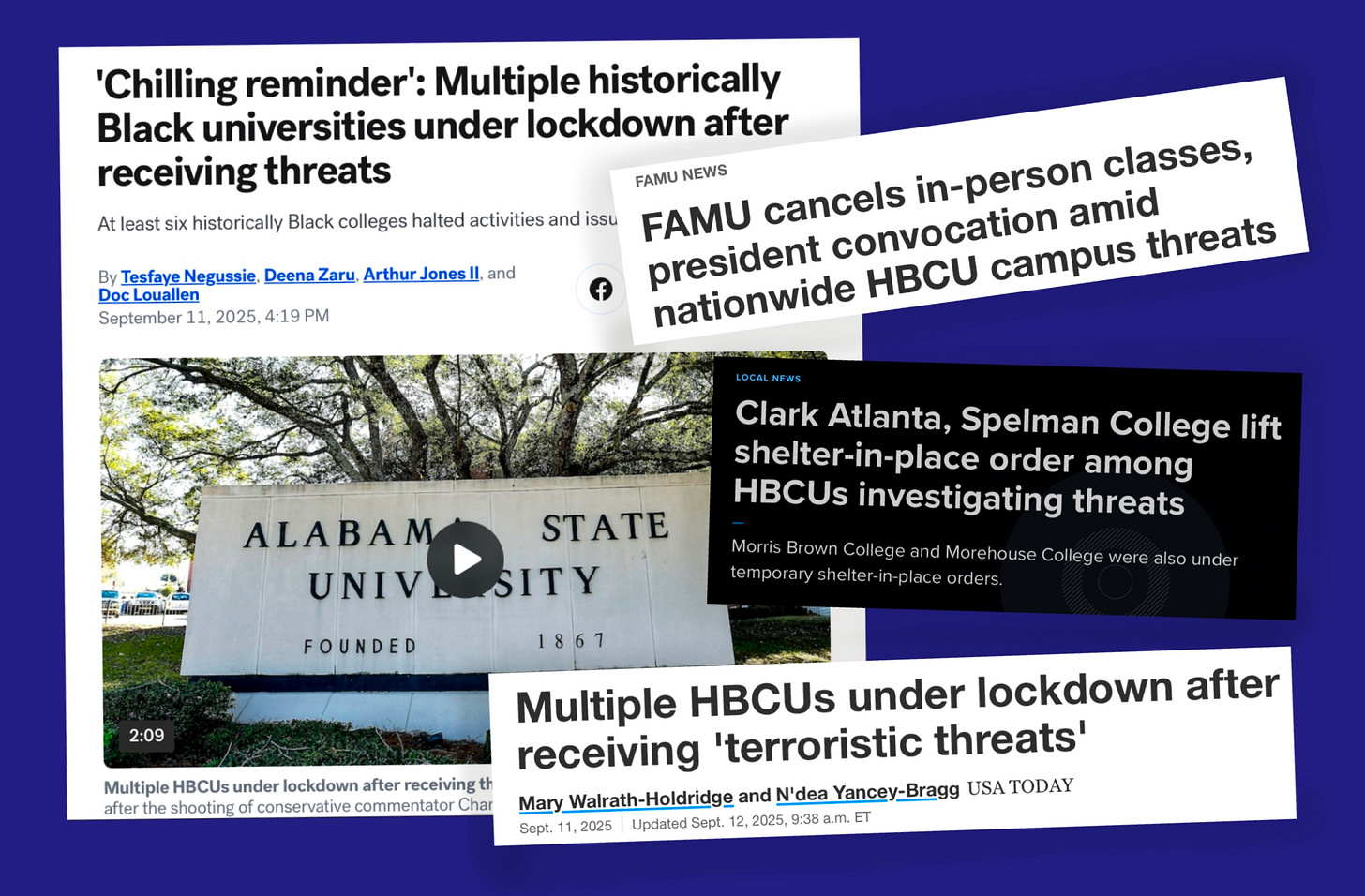 Spelman College, Clark Atlanta, FAMU and other historically black colleges were under lockdown after disturbing threats were made