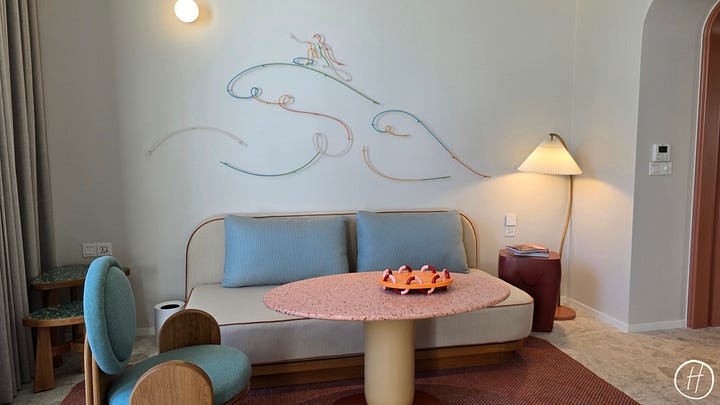 Deluxe One Bedroom Suite with Private Pool: The Bedroom and Living area