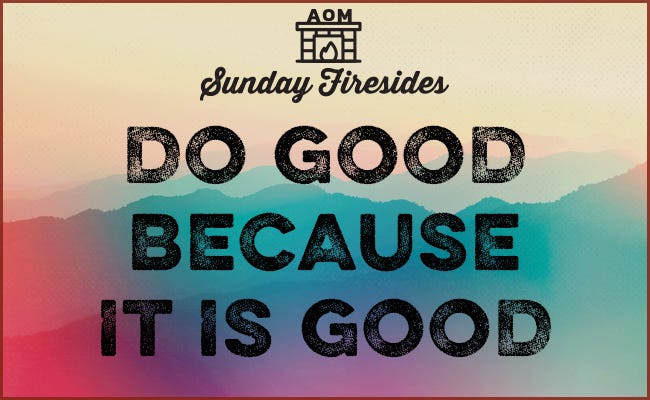Sunday Firesides with beautifull poster.