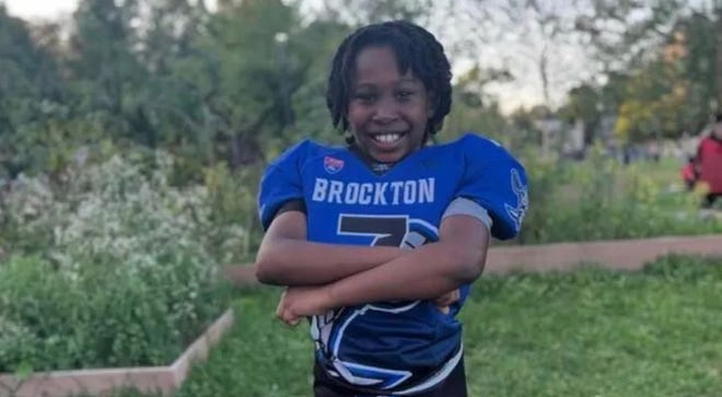 Davien Taylor, a fourth grader who played for the Brockton Raiders, died on Sept. 3, 2024 due to an asthma attack. Davien Taylor, a fourth grader who played for the Brockton Raiders, died on Sept. 3, 2024 due to an asthma attack.