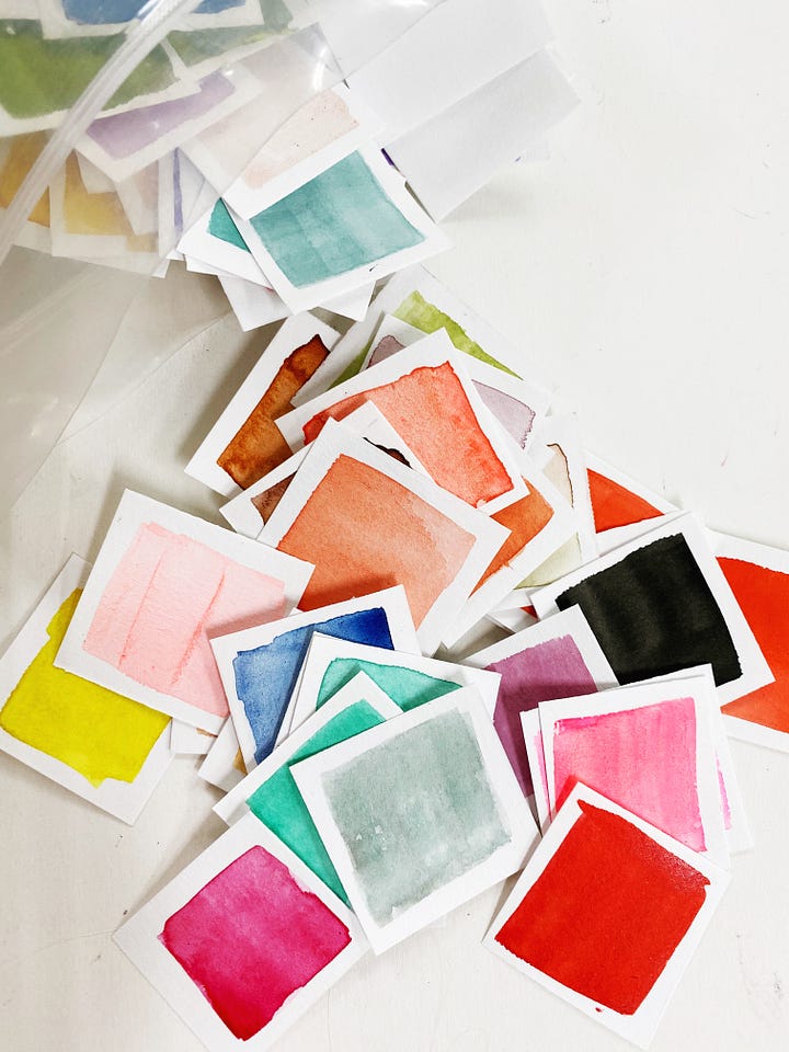 collage and color swatches 