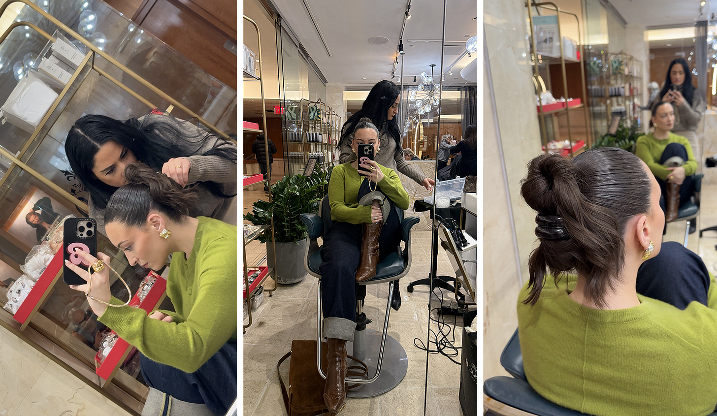 Bella getting her hair done at RPZL