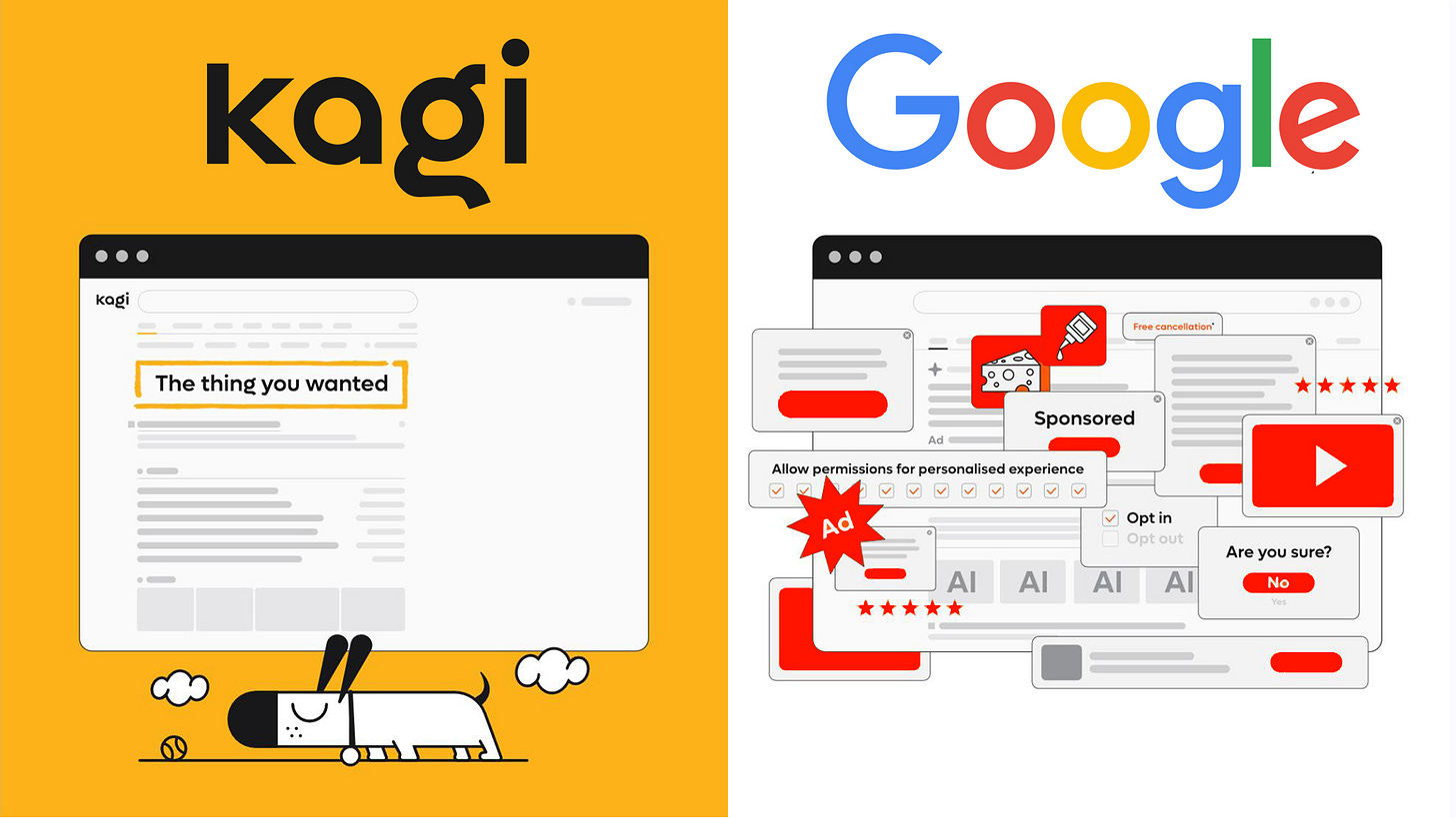 Kagi on X: "We're excited to share a series of videos soon, showcasing the  difference Kagi makes in search - especially in comparison to Google. Users  should never have to settle for