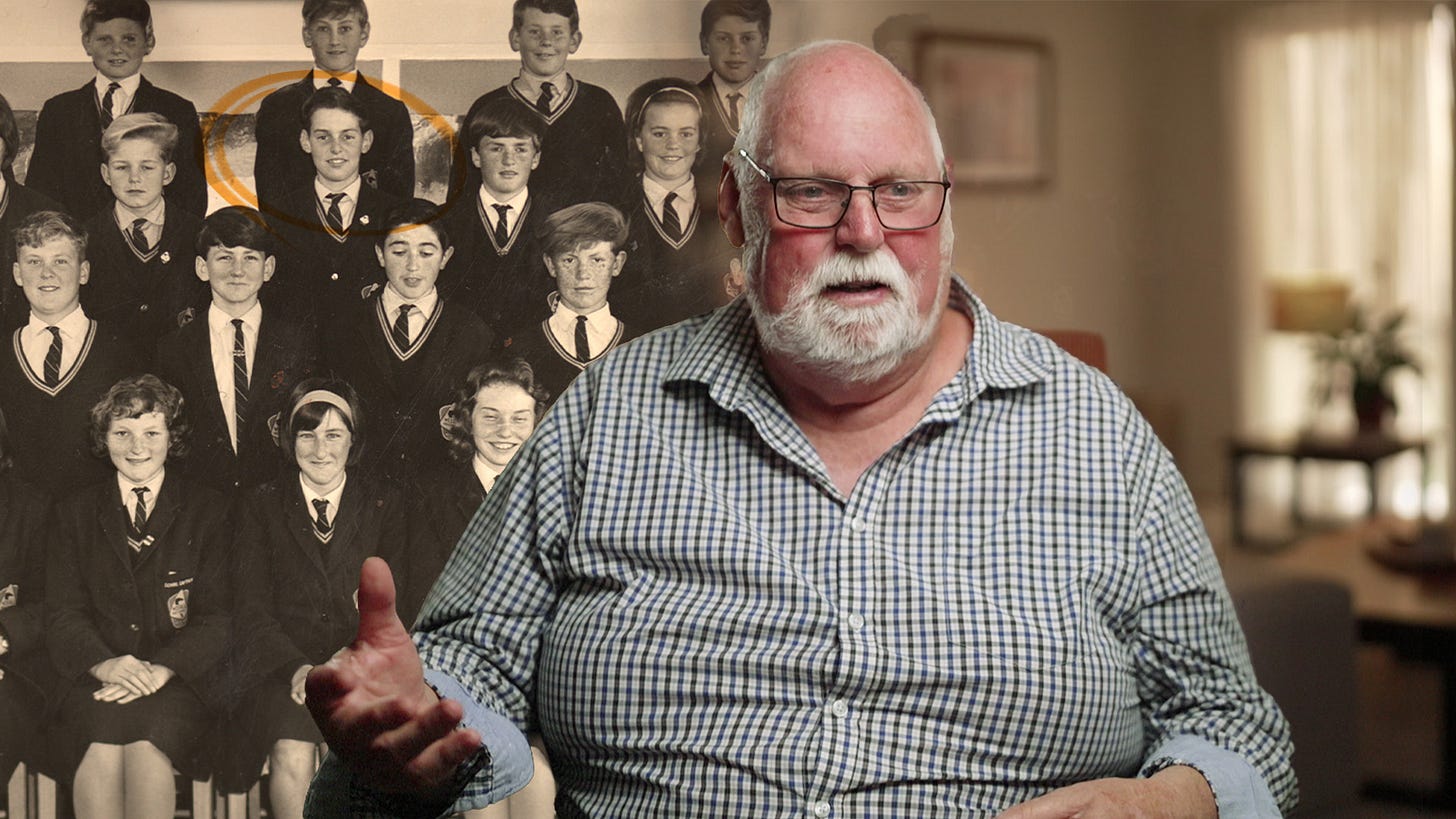 Ken Stallard was playing footy on the school oval when he saw something moving slowly across the sky. (Australian Story: Tom Hancock)