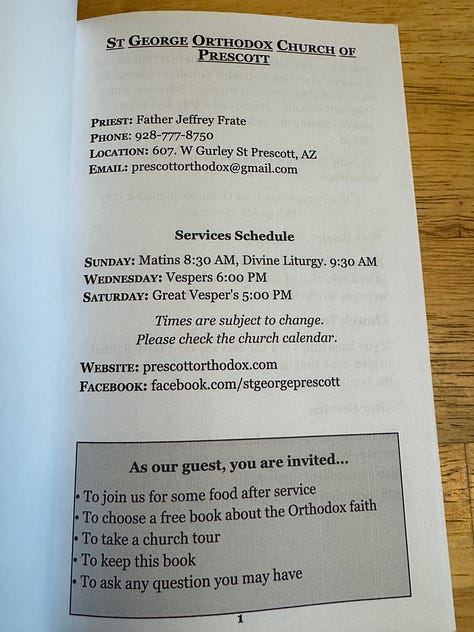 Photos of a liturgy guide
